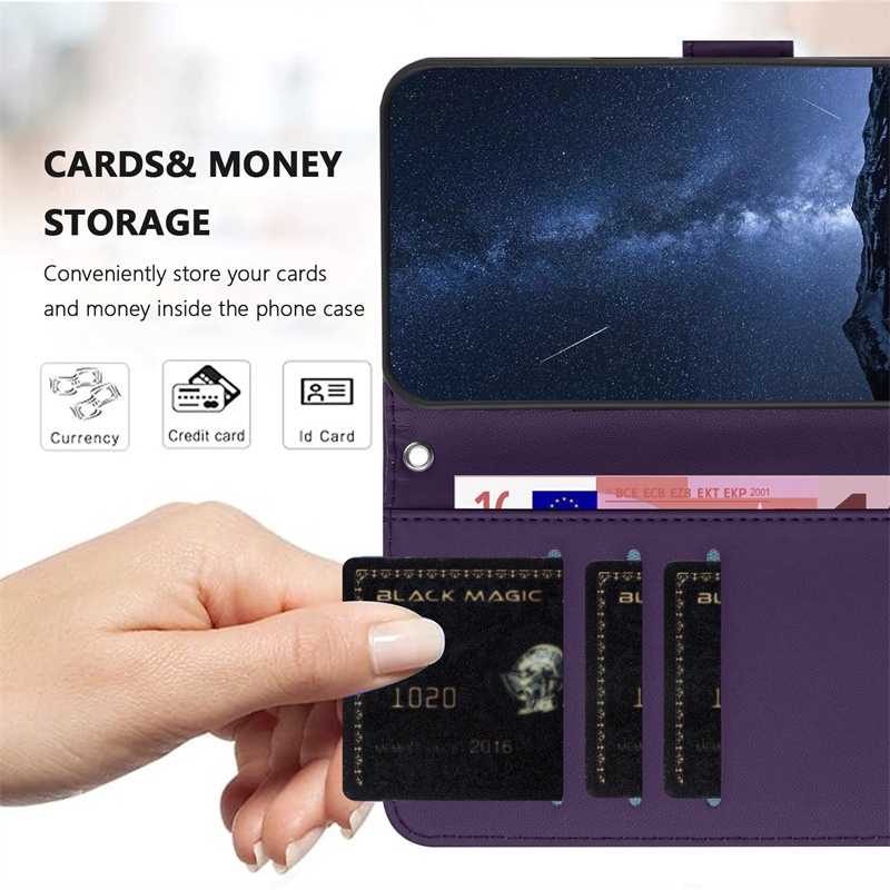 Ốp Lật Cho OPPO A2 A3 A3X A5 Pro A40 A60 A80 K12X 4G 5G Da Đứng Ví Khe Cắm Thẻ Vỏ Bảo Vệ