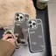 Dành Cho iPhone16 15 Pro Max Vòng Tay Gương Thời Trang Vỏ Silicon Kim Cương Giả Tương Thích Cho iPhone 14 Plus 13 12 Mini 11 XS XR 7 + 8 + Vỏ Bảo Vệ Mặt Sau Co