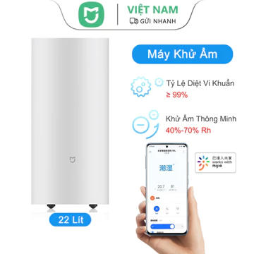 Máy hút ẩm thông minh Mijia 22L, Máy hút ẩm khối lượng 22L / ngày, 45m2 Bảo hiểm xe đạp, máy lọc không khí hoạt động với ứng dụng Mihome