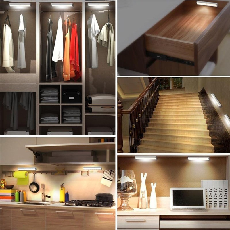Licer Cảm Biến Chuyển Động Đèn LED 3 Màu Vô Cấp Làm Mờ Đa Năng Đèn Khẩn Cấp Di Động Sạc Tủ Đèn Tủ Quần Áo Ngủ | BigBuy360 - bigbuy360.vn