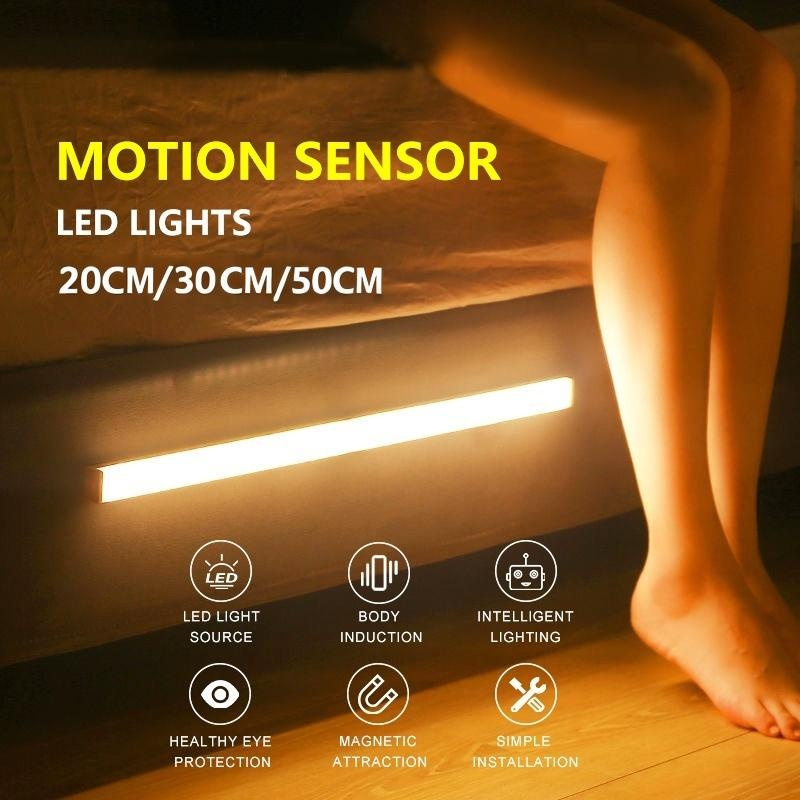 Licer Cảm Biến Chuyển Động Đèn LED 3 Màu Vô Cấp Làm Mờ Đa Năng Đèn Khẩn Cấp Di Động Sạc Tủ Đèn Tủ Quần Áo Ngủ | BigBuy360 - bigbuy360.vn
