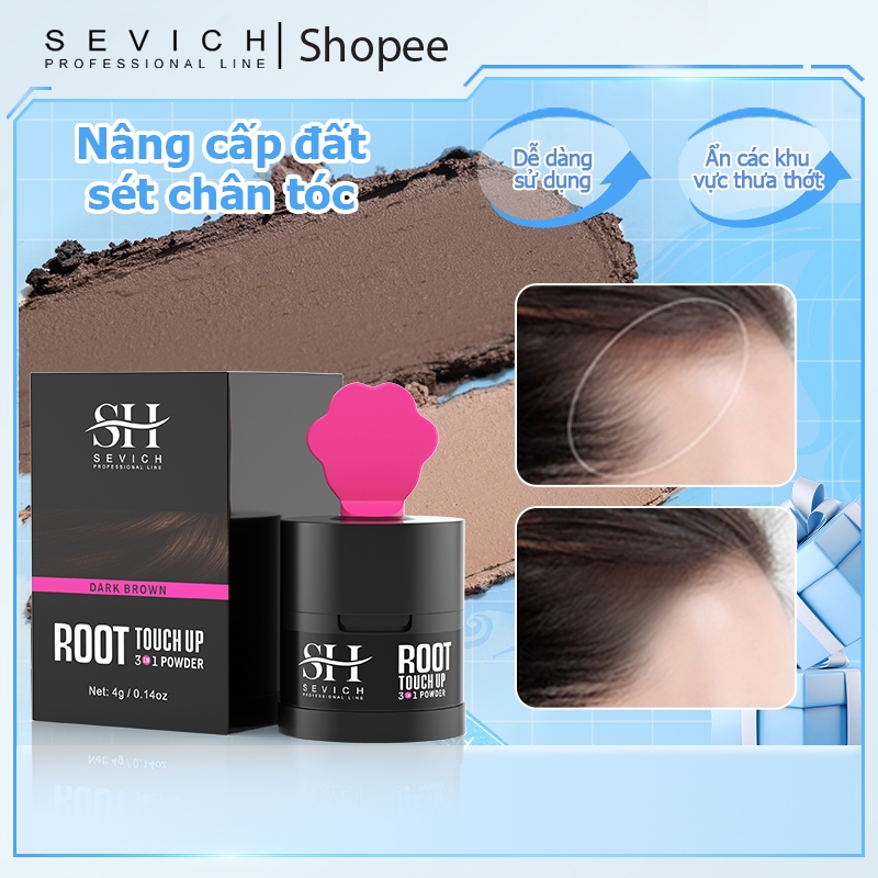Sevich Hairline Powder Bột Phấn Tóc Chống Thấm Nước Màu Tóc Chạm Vào Rụng Tóc Che Khuyết Điểm Bột