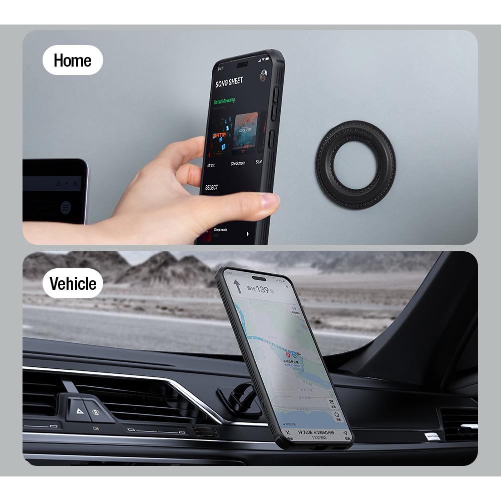 Nillkin Cho Honor Magic 7 Pro / Magic 6 Pro Camshield ProP PC TPU Chống Sốc Bảo Vệ Từ Tính Ống Kính Máy Ảnh Chân Đế Ốp Lưng Cứng Vỏ Điện Thoại