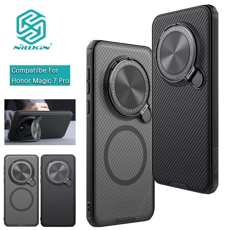 Nillkin Cho Honor Magic 7 Pro / Magic 6 Pro Camshield ProP PC TPU Chống Sốc Bảo Vệ Từ Tính Ống Kính Máy Ảnh Chân Đế Ốp Lưng Cứng Vỏ Điện Thoại