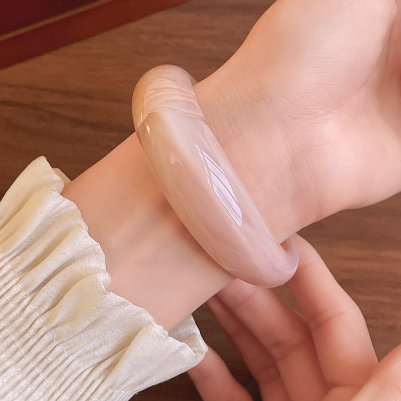 [Jewbeauty] Vòng tay mở khói mịn Acrylic thích hợp vòng tay giác quan cao cấp dành cho nữ thiết kế đi lại tinh tế trang sức tay