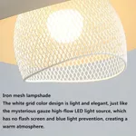 Đèn chùm LED phòng ăn tối giản hiện đại của Pháp, Đèn chùm lưới sắt sáng tạo Mặt dây chuyền đèn trần, quán Bar Đảo nhà bếp Cafe treo trang trí — ảnh 7