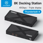 Ga nối 12 trong 1 Hagibis Thunderbolt 4 Hub với màn hình kép Dock màn hình 8K / 4K Trạm nối 40Gbps với giao diện mạng 2.5G được chứng nhận Thunderbolt cho Macbook Windows — ảnh 1