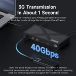 Ga nối 12 trong 1 Hagibis Thunderbolt 4 Hub với màn hình kép Dock màn hình 8K / 4K Trạm nối 40Gbps với giao diện mạng 2.5G được chứng nhận Thunderbolt cho Macbook Windows — ảnh 3
