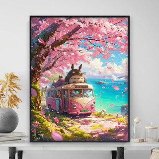 MOZI ✨40 * 50cm / 30 * 40cm Hayao Miyazaki tranh số hóa tranh tô màu theo số tranh sơn dầu số hoá bộ tô màu theo số tranh sơn dầu số hoá tranh số hóa theo yêu cầu tranh tô màu theo số theo yêu cầu