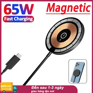 （Vận chuyển địa phương）Bộ sạc không dây từ tính 65W Sạc nhanh không dây Bảo vệ an toàn mỏng cho điện thoại Android