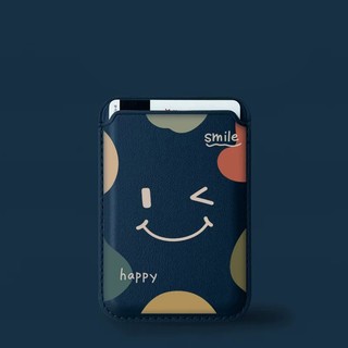 Hộp đựng thẻ ví họa tiết mặt cười đơn giản cho iPhone 11 Pro 12 13promax 15pro 15 Pro Max 14 14promax 14 Pro 16 16plus 16 Pro Max