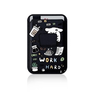 Giá đỡ thẻ ví họa tiết chó làm việc cứng cho iPhone 11 Pro 12 13promax 15pro 15 Pro Max 14 14promax 14 Pro 16 16plus 16 Pro Max