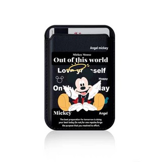 Hộp đựng thẻ ví họa tiết Mickey thiên thần dễ thương cho iPhone 11 Pro 12 13promax 15pro 15 Pro Max 14 14promax 14 Pro 16 16plus 16 Pro Max