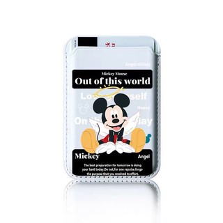 Hộp đựng thẻ ví họa tiết Mickey thiên thần dễ thương cho iPhone 11 Pro 12 13promax 15pro 15 Pro Max 14 14promax 14 Pro 16 16plus 16 Pro Max
