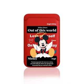 Hộp đựng thẻ ví họa tiết Mickey thiên thần dễ thương cho iPhone 11 Pro 12 13promax 15pro 15 Pro Max 14 14promax 14 Pro 16 16plus 16 Pro Max