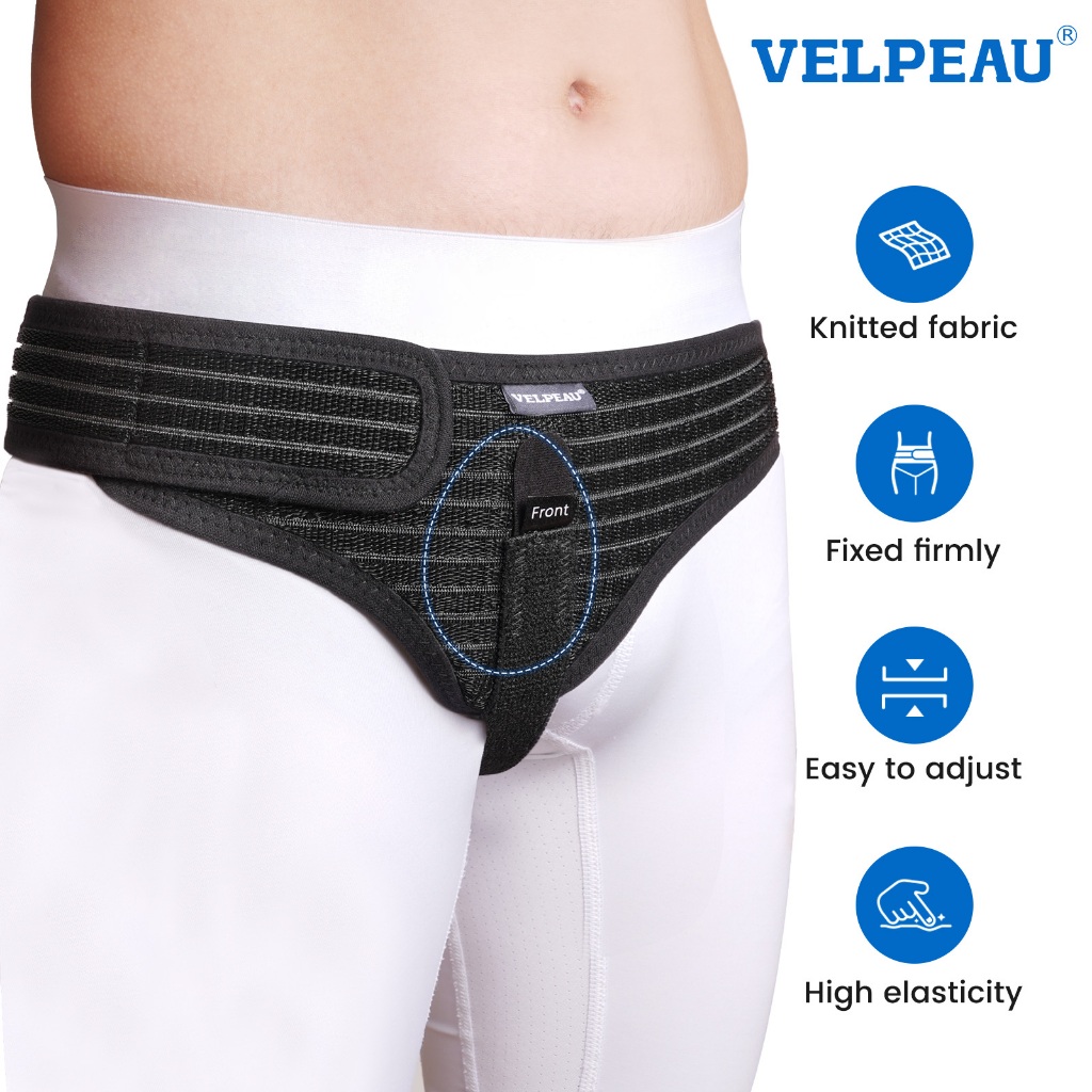 Ảnh Đai thoát vị Velpeau dành cho nam và nữ, Phù hợp với bên trái hoặc bên phải, bẹn, quần lót hỗ trợ thoát vị Groin, phục hồi giảm đau Dây đeo có thể điều chỉnh có thể tháo rời 1