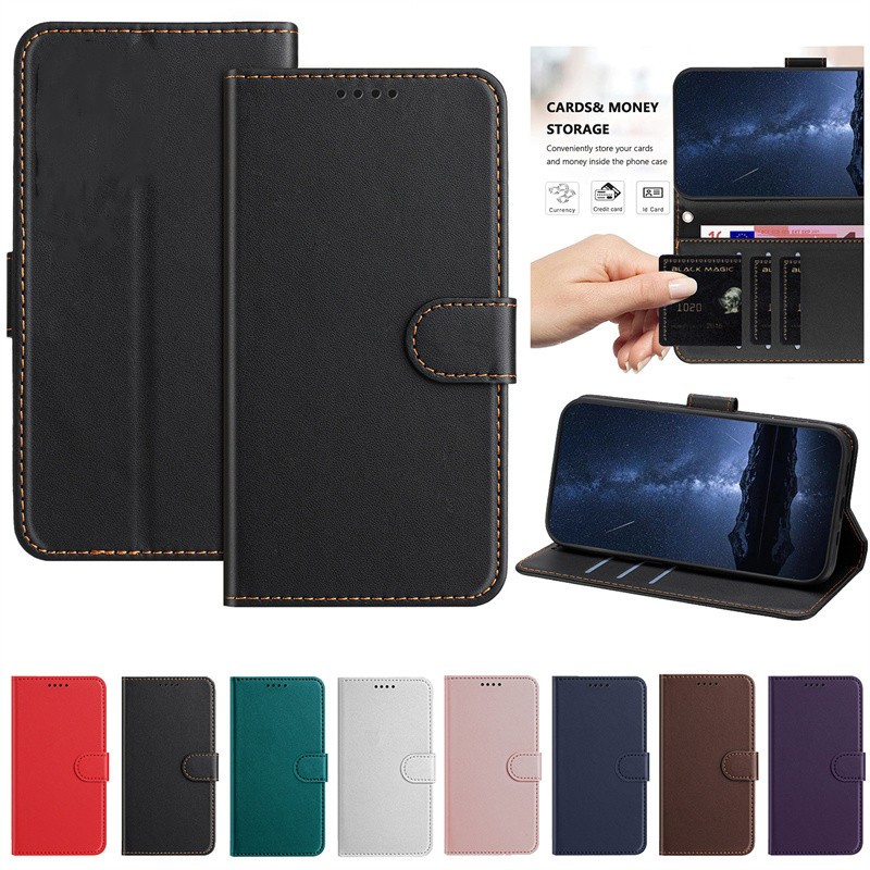 Ốp Lật Cho ZTE Nubia V60 Lte Design Z50S Z60 Z60S Z70 Ultra Neo Music Focus Red Magic 8S Pro Plus Z2353 5G Đế Da Ví Khe Cắm Thẻ Vỏ Bảo Vệ