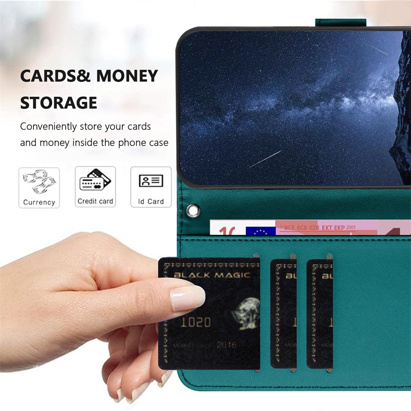 Ốp Lật Cho ZTE Nubia V60 Lte Design Z50S Z60 Z60S Z70 Ultra Neo Music Focus Red Magic 8S Pro Plus Z2353 5G Đế Da Ví Khe Cắm Thẻ Vỏ Bảo Vệ