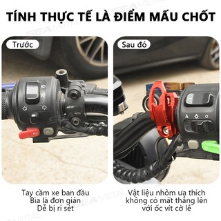 Seamemetaltal Mũ Bảo Hiểm Xe Máy Móc Đa Năng Hợp Kim Nhôm Túi Hành Lý Móc Treo Sửa Đổi Mũ Bảo Hiểm Giá Đỡ Kẹp Phụ Kiện