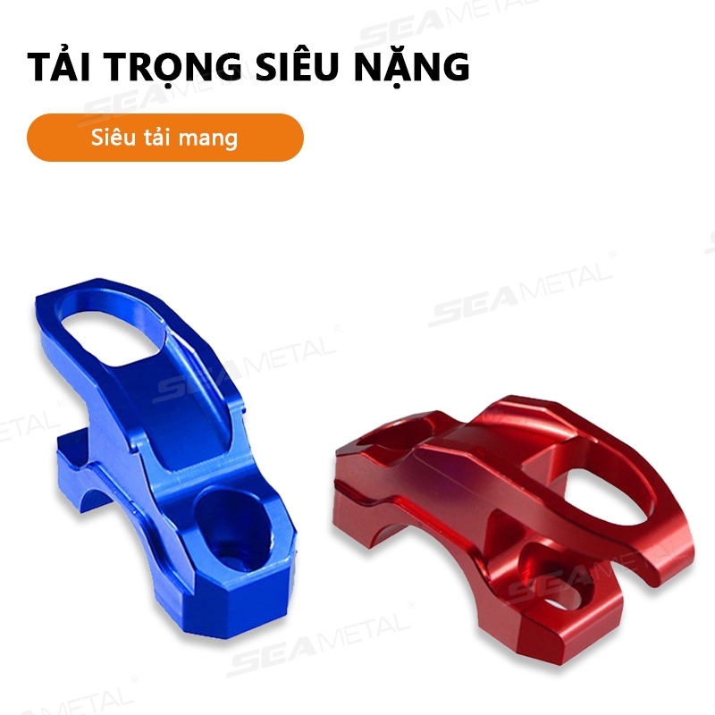 móc xe máy treo đồ SEAMETAL Mũ bảo hiểm xe máy Móc đa năng Hợp kim nhôm Túi hành lý Móc