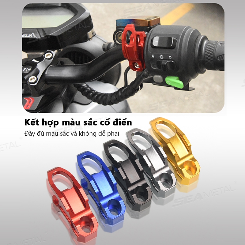 móc xe máy treo đồ SEAMETAL Mũ bảo hiểm xe máy Móc đa năng Hợp kim nhôm Túi hành lý Móc