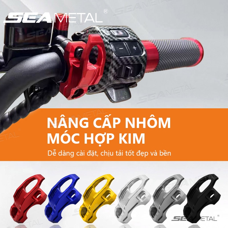 móc xe máy treo đồ SEAMETAL Mũ bảo hiểm xe máy Móc đa năng Hợp kim nhôm Túi hành lý Móc