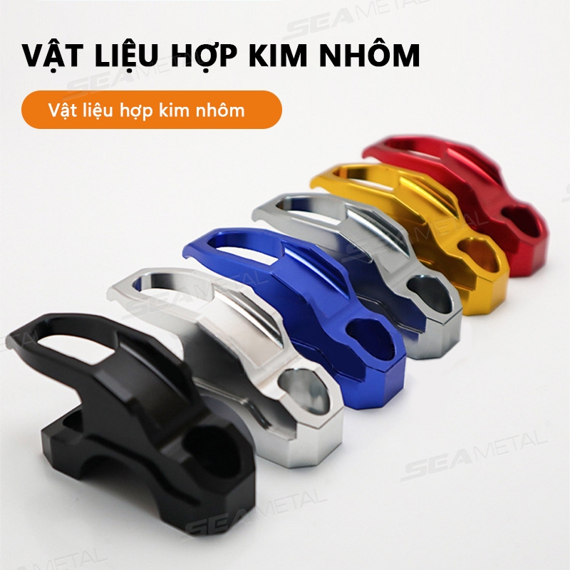 móc xe máy treo đồ SEAMETAL Mũ bảo hiểm xe máy Móc đa năng Hợp kim nhôm Túi hành lý Móc