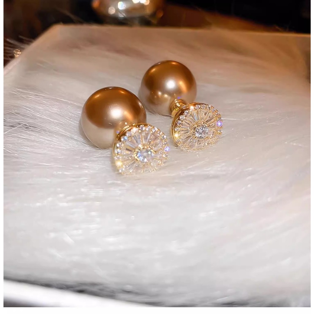 Vòng tay nữ cao cấp với vàng mạ bạc, kim zircon và ngọc trai