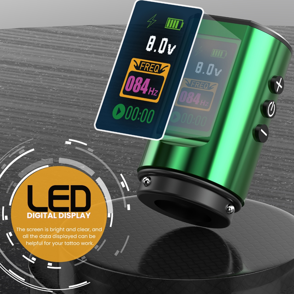 Súng xăm Wormhole Bút máy xăm không dây chuyên nghiệp với nguồn hình xăm 1800mAh