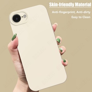 Ốp Silicon Lỏng Mềm Tương Thích Cho iPhone 16e iPhone 17e 15 16 17 Pro max Plus Ống Kính Không Khí Bảo Vệ Toàn Diện Màu Trơn Vỏ Đơn Giản Vỏ Chống Sốc SYKD02