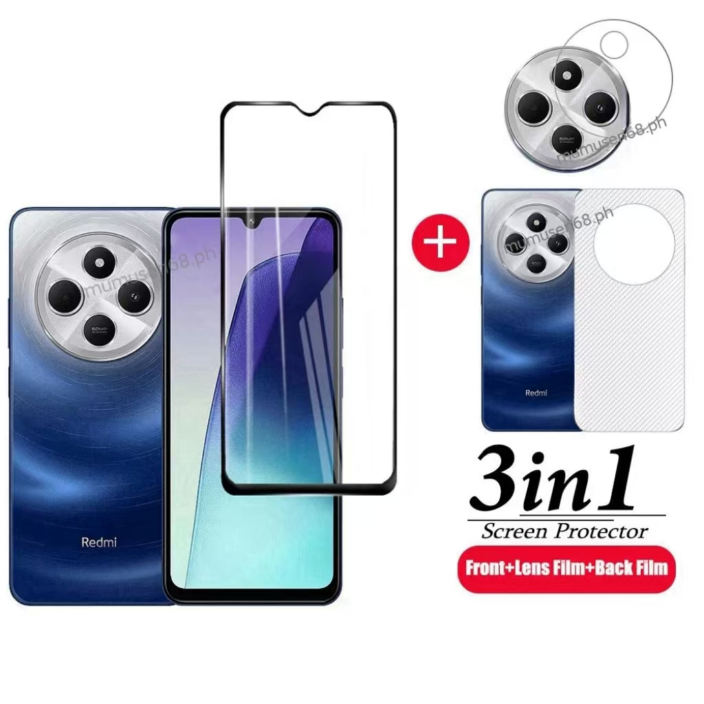 [Hàng có sẵn] Ốp điện thoại di động chống rơi 4IN1 Redmi 14C / Poco C75 cho Redmi A4 / Poco C75 Phim bảo vệ màn hình + phim ống kính + phim mặt sau