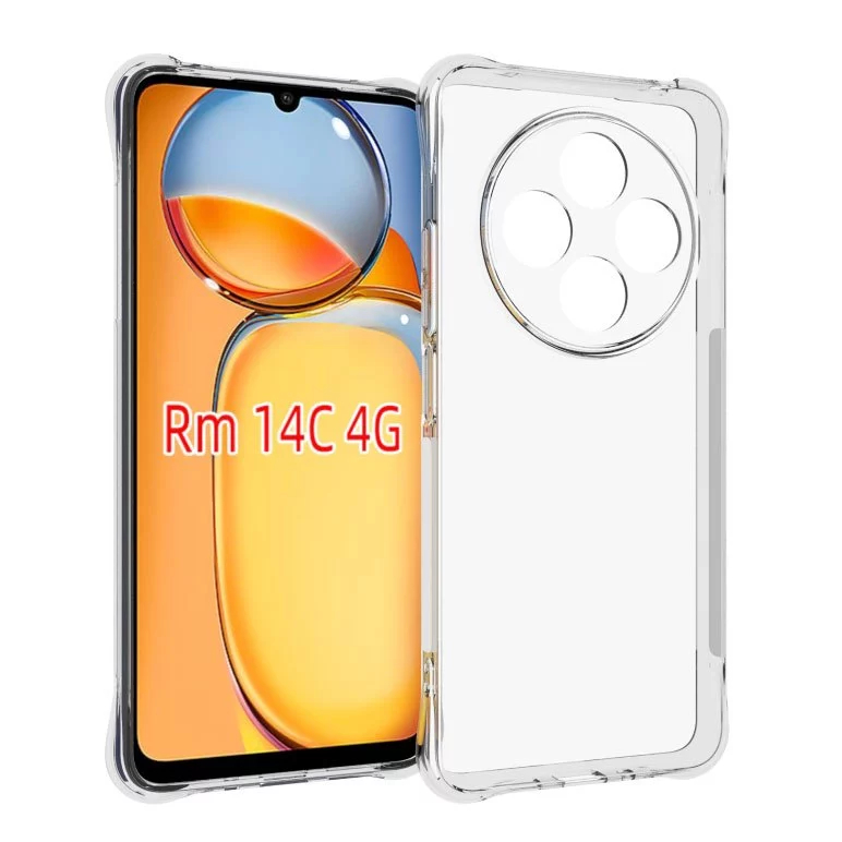 [Hàng có sẵn] Ốp điện thoại trong suốt mềm chống sốc 4in1 Redmi 14C / poco C75 cho Redmi A3 / Poco C61 Phim bảo vệ màn hình + phim ống kính + phim mặt sau