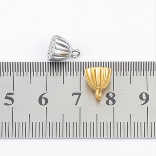Mặt dây chuyền hạt sen bằng thép không gỉ Phụ kiện trang sức DIY 18k Lucky Lotus Charms