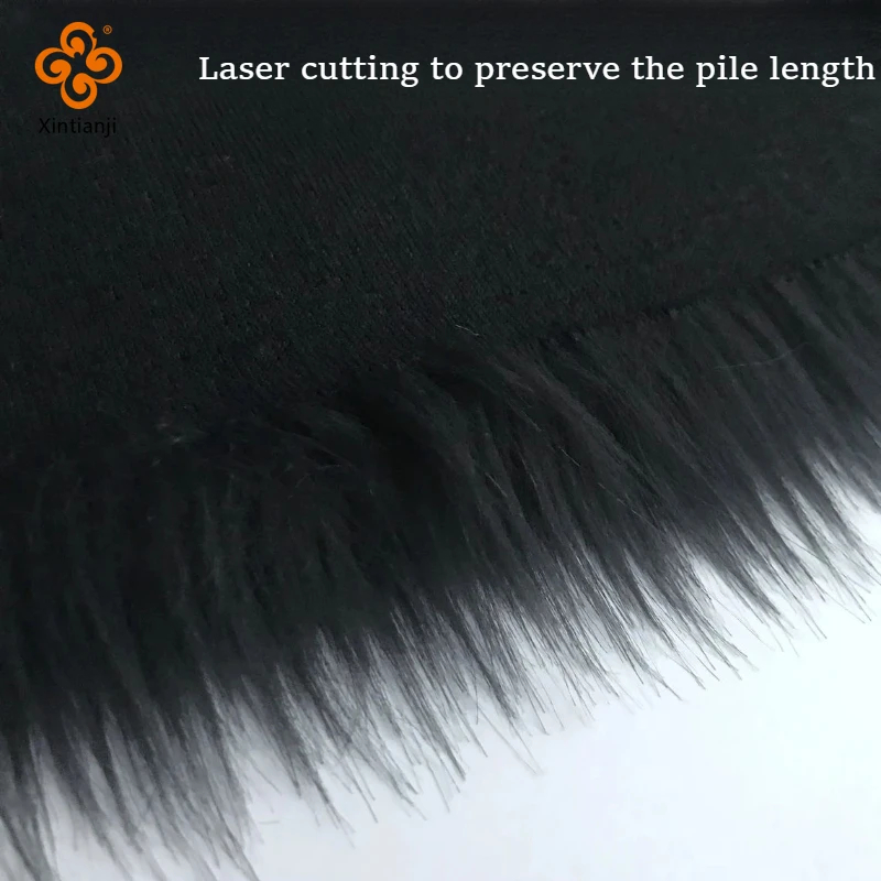 9cm ĐEN Mohair Dài Cọc Giả Lông Vải DIY May Phụ Kiện Trang Phục Hóa Trang Ảnh Chống Đỡ Viền Ném Gối Thủ Công 25x45cm