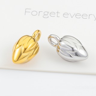 Mặt dây chuyền hoa sen bằng thép không gỉ Phụ kiện trang sức tự làm Vàng 18k Lotus Bud Charms