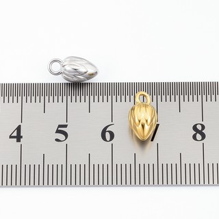Mặt dây chuyền hoa sen bằng thép không gỉ Phụ kiện trang sức tự làm Vàng 18k Lotus Bud Charms