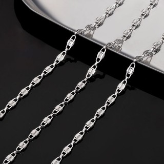 Vết lõm bằng thép không gỉ Chuỗi hình khóa đôi Chuỗi mỏng Phụ kiện trang sức tự làm
