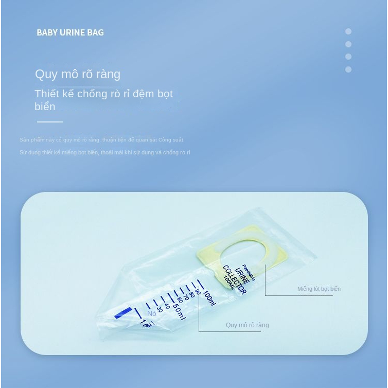 Túi dẫn lưu tiểu dùng 1 lần cho trẻ sơ sinh