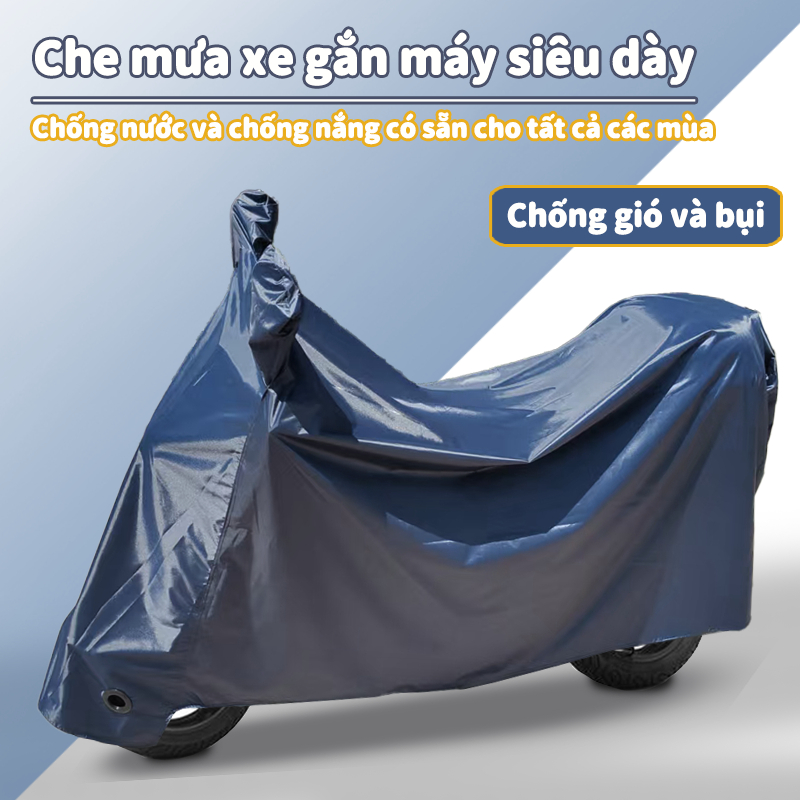 Vải Oxford dày Bạt Che Xe Máy - Bảo vệ xe máy của bạn khỏi ánh sáng mặt trời, nước, chim, cây cối, bụi bẩn