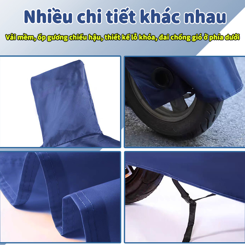 Vải Oxford dày Bạt Che Xe Máy - Bảo vệ xe máy của bạn khỏi ánh sáng mặt trời, nước, chim, cây cối, bụi bẩn