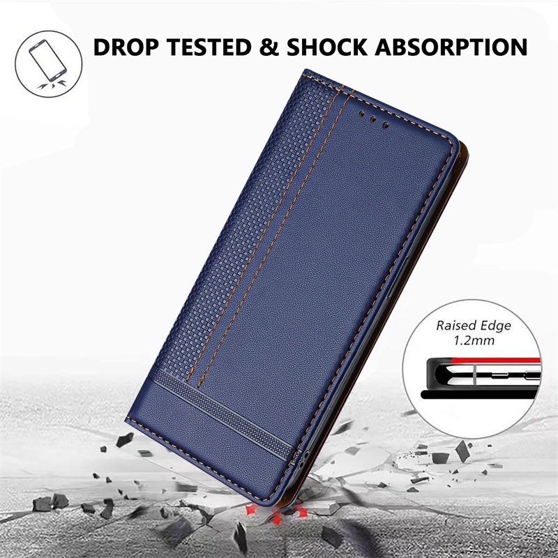 Ốp Da Cho Samsung Galaxy M14 M15 M22 F22 M32 M33 M34 F34 M52 M53 M54 F54 4G 5G Bảo Vệ Doanh Nghiệp Ví Lật Đứng Đựng Thẻ Vỏ