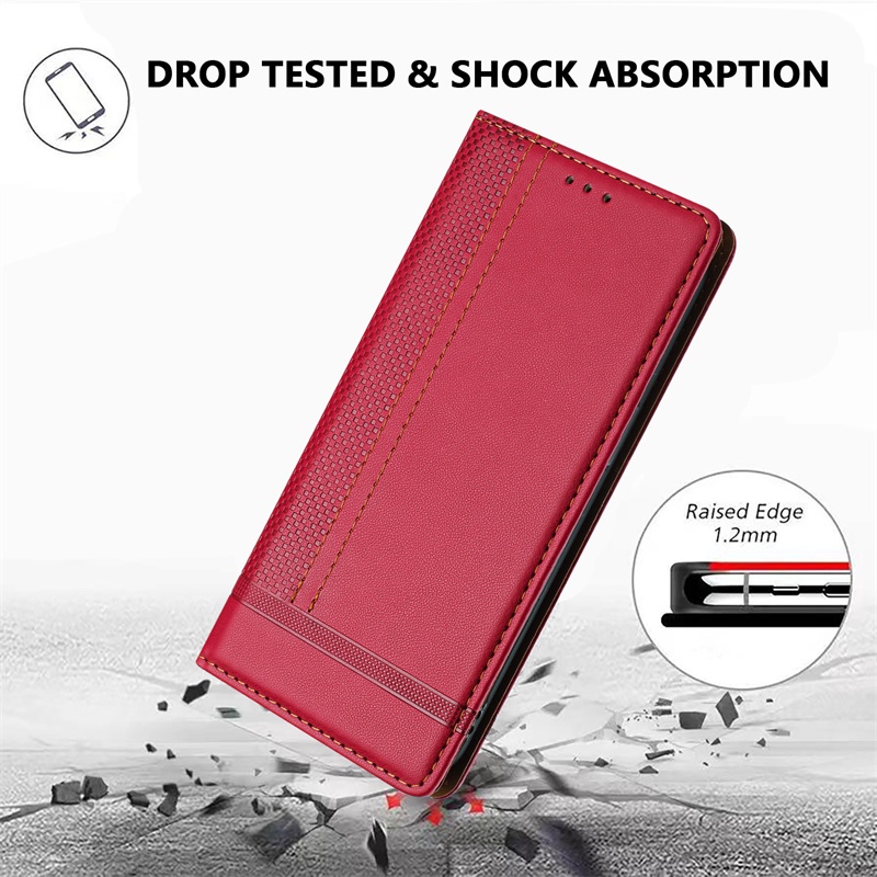 Ốp Da Cho Samsung Galaxy M14 M15 M22 F22 M32 M33 M34 F34 M52 M53 M54 F54 4G 5G Bảo Vệ Doanh Nghiệp Ví Lật Đứng Đựng Thẻ Vỏ