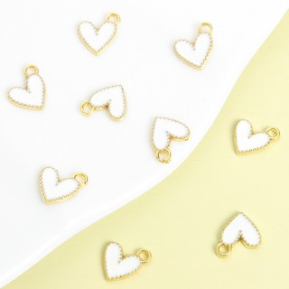 20 Chiếc Màu Kẹo Mini Hình Trái Tim Men Quyến Rũ, Cặp Đôi Dễ Thương Trang Sức Nhỏ Giọt Dầu Hợp Kim Phụ Kiện Vòng Tay Thời Trang Vòng Cổ Bông Tai Dây Xích Điện Thoại DIY Nhiều Màu Sắc Trái Tim Tình Yêu Mặt Dây Chuyền