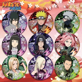 Naruto Sasuke Sakura Hitana Kakashi itachi Anime Tinplate Kim Loại Huy Hiệu Pin Anime Ngoại Vi Sưu Tập Quà Tặng Bộ Sưu Tập