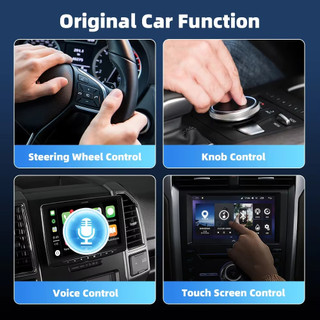 Mới 2 Trong 1 CP + AA Carplay Android Auto Mini Box Bộ Chuyển Đổi Carplay Không Dây Có Dây Sang Không Dây Cho USB / Type-C Dongle Cắm Và Chạy