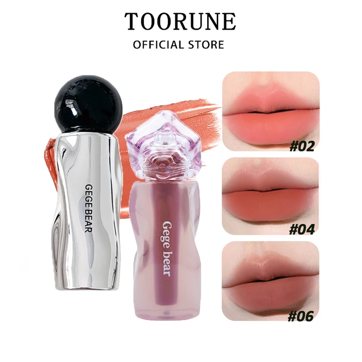 Gegebear Tự Nhiên Mềm Nhung Chống Dính Cốc Son Môi Đào Tím Hồng Tông Chống Thấm Nước Môi Trang