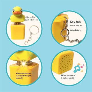 Vịt Bàn Phím Keycaps Quack Quacking Móc Khóa Fidget Nút Chìa Khóa Clicker Đồ Chơi Cảm Giác decfeyeth