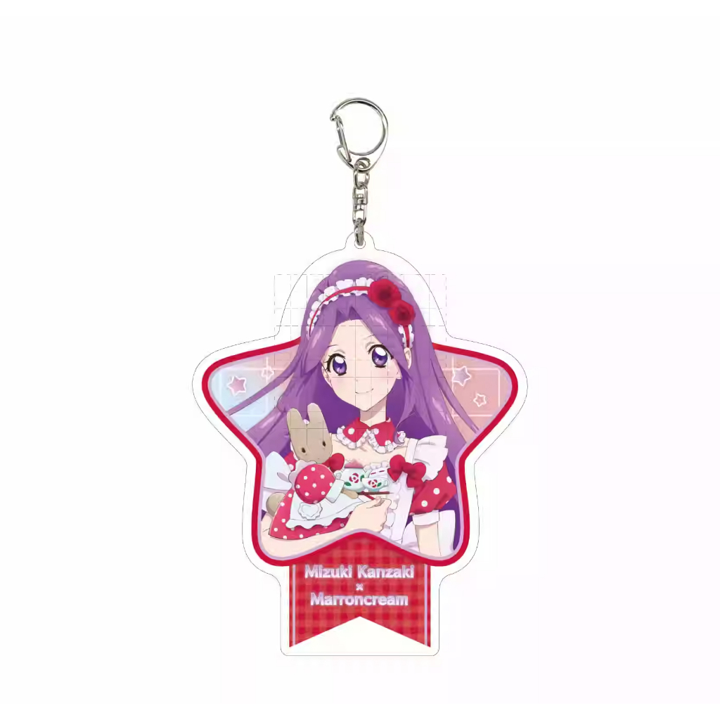 Aikatsu! Ngôi Sao Nhân Vật Kanzaki Mizuki Arisugawa Otome Acrylic Móc Khóa Bộ Anime Hàng Hóa Sưu Tập Móc Khóa Quà Tặng