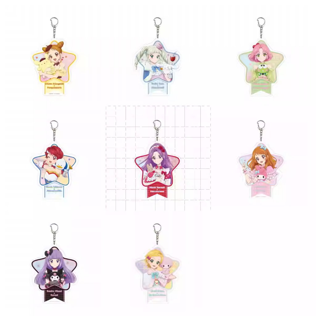 Aikatsu! Ngôi Sao Nhân Vật Kanzaki Mizuki Arisugawa Otome Acrylic Móc Khóa Bộ Anime Hàng Hóa Sưu Tập Móc Khóa Quà Tặng
