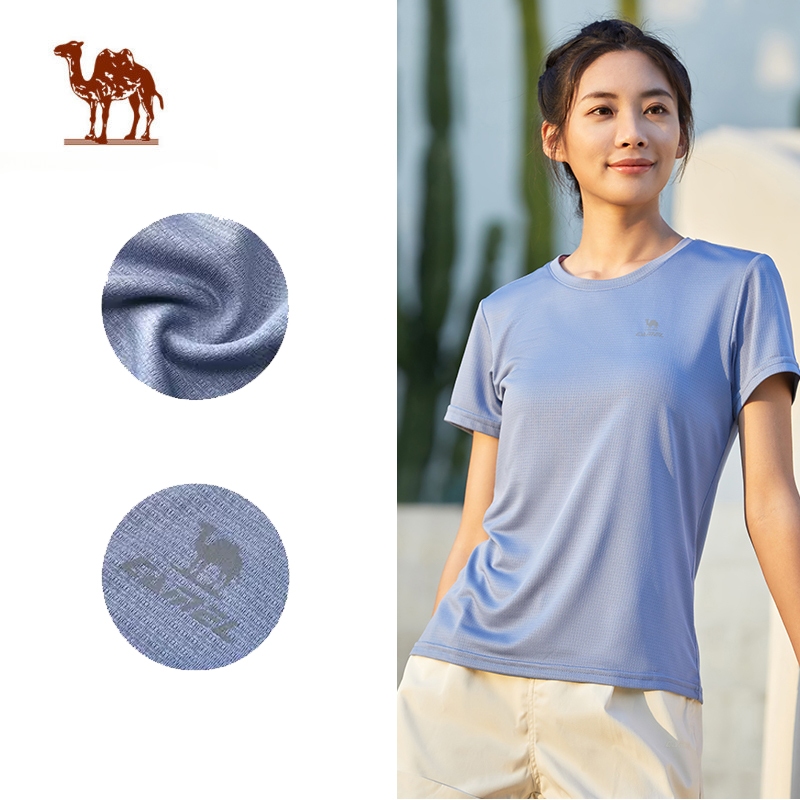 Ảnh Áo thun CAMEL CROWN phong cách thể thao khô nhanh cao cấp cho nữ 1